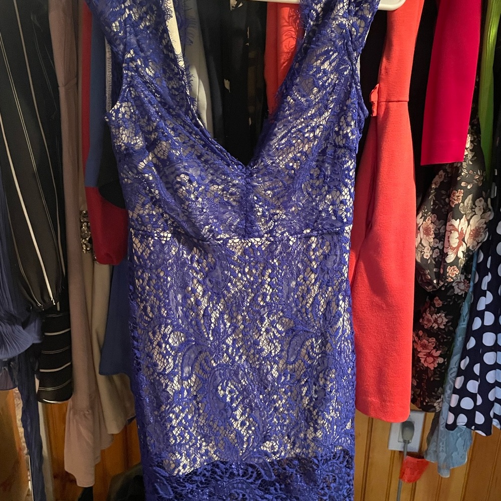 Blue lace dress